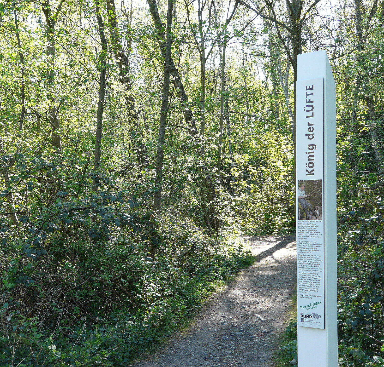 Beispiel für die Aktion "Lockposten" im Landschaftspark Mechtenberg, gestartet im April 2020.
