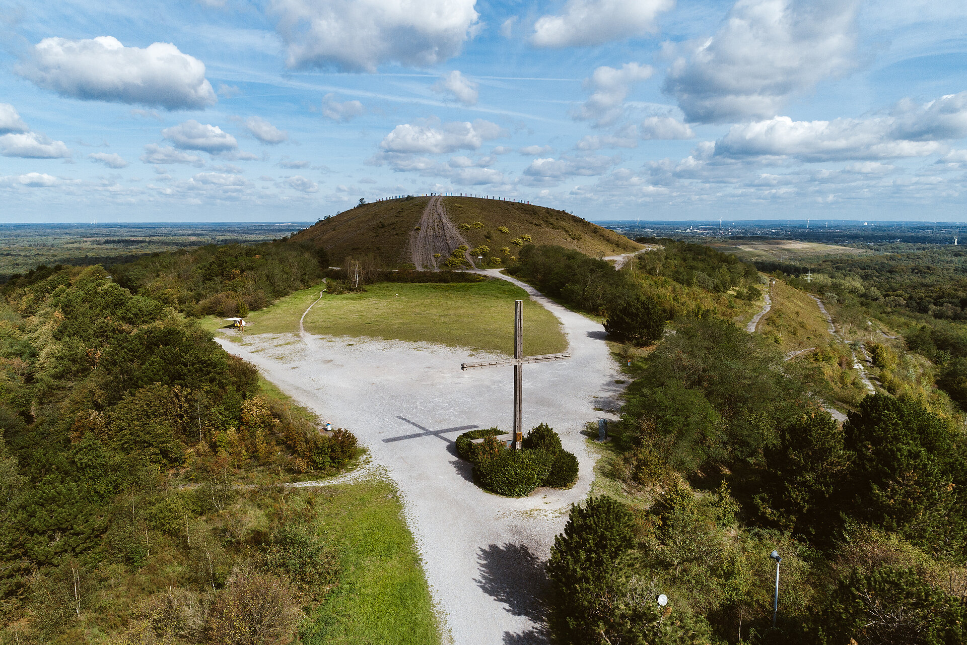 Gipfel der Halde Haniel in Bottrop.