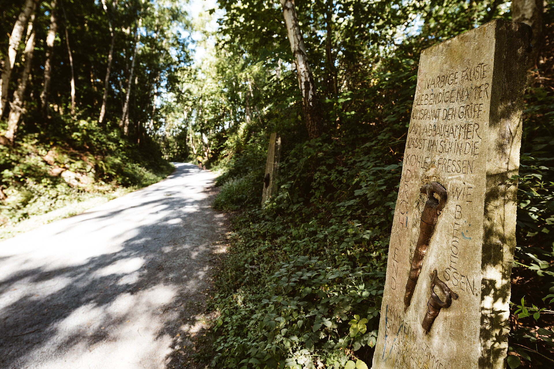 Wanderweg an der Halde Rheinelbe.