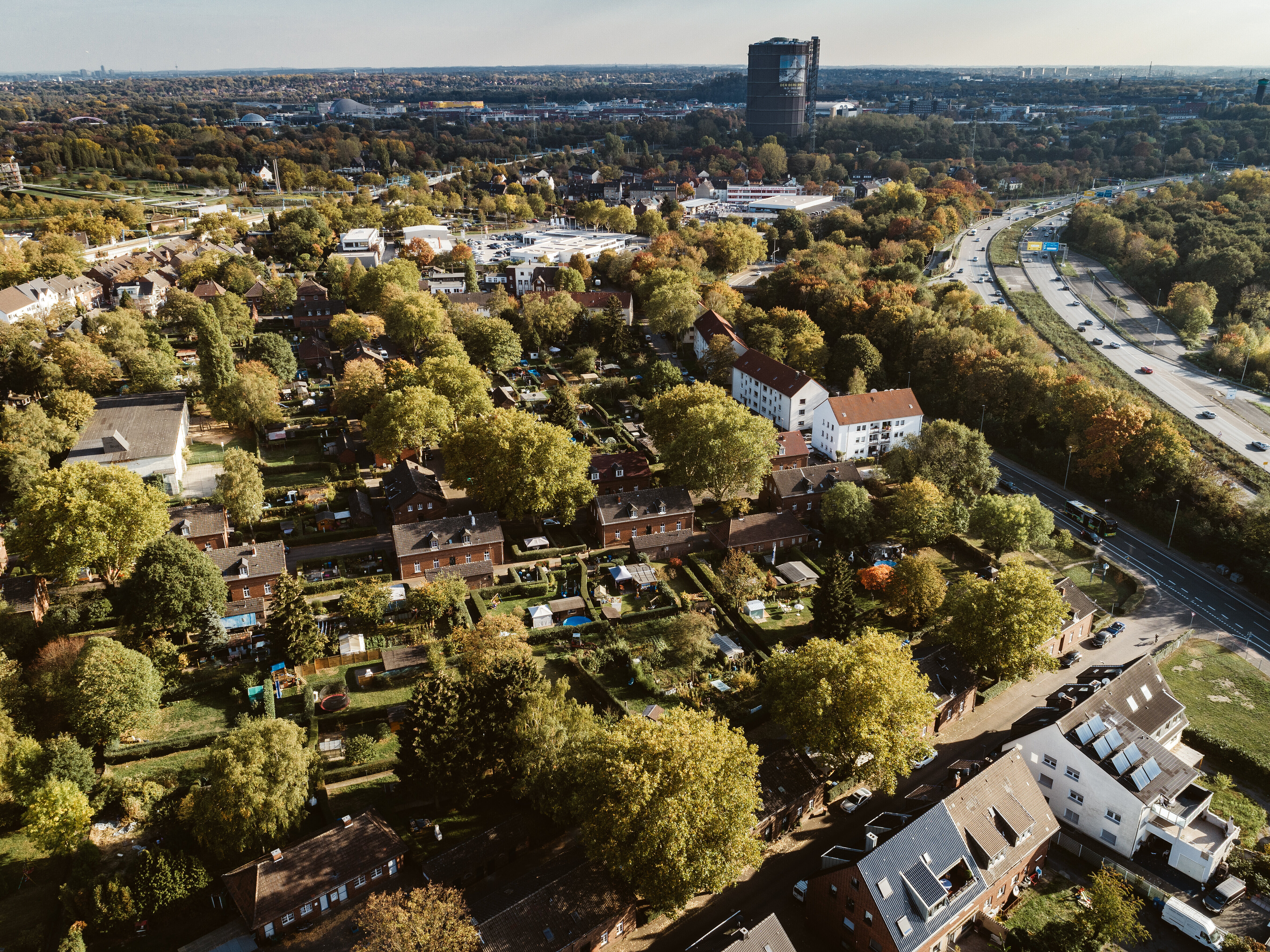 Luftbild der Arbeitersiedlung Eisenheim in Oberhausen