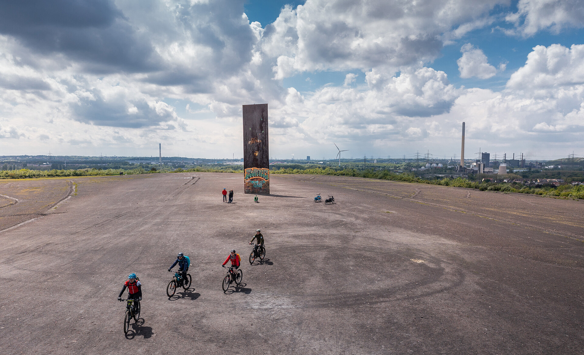 Eröffnung des MTB-Trails auf der Schurenbachhalde in Essen am 26. Mai 2021.