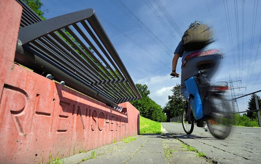 Radweg Rheinische Bahn in Essen.