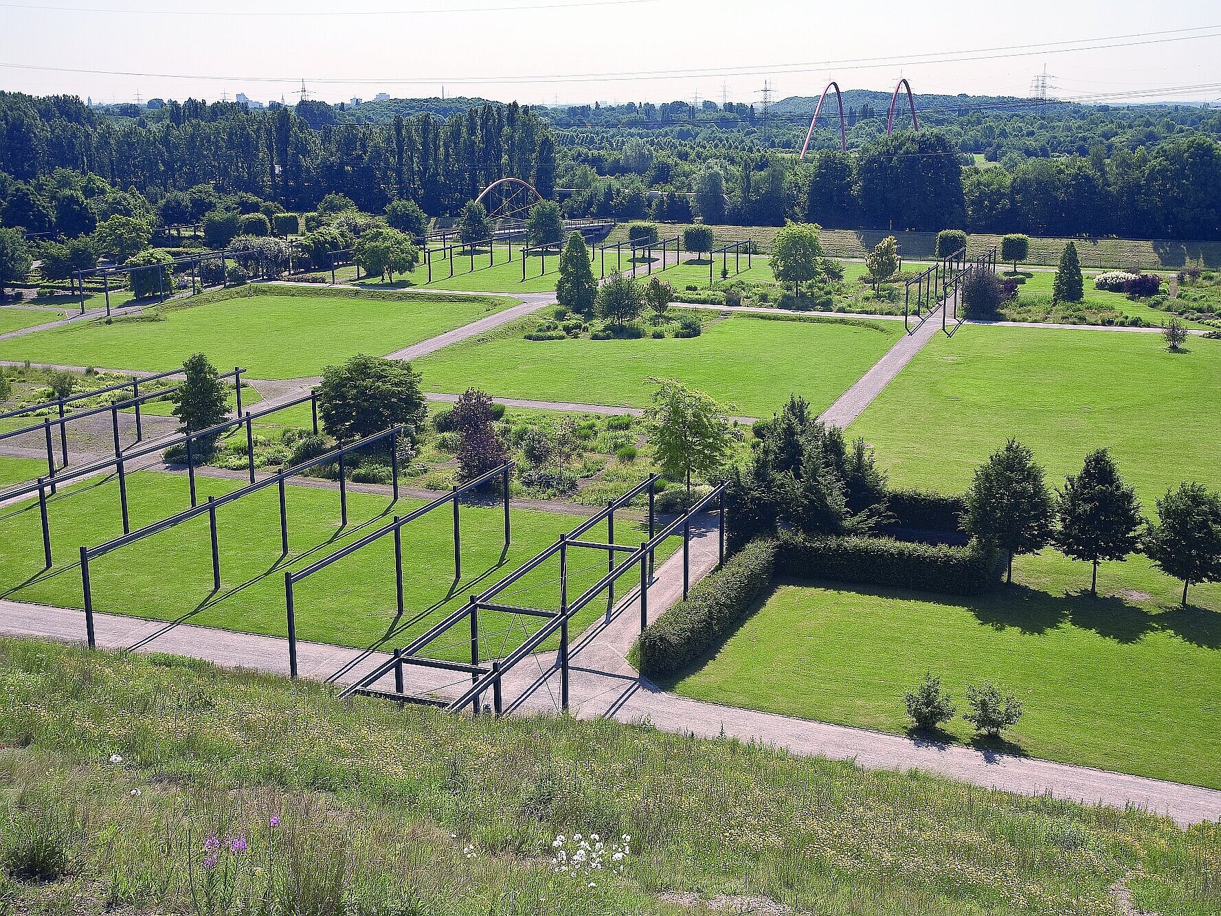 Blick auf einen Teil des Nordsternparks in Gelsenkirchen