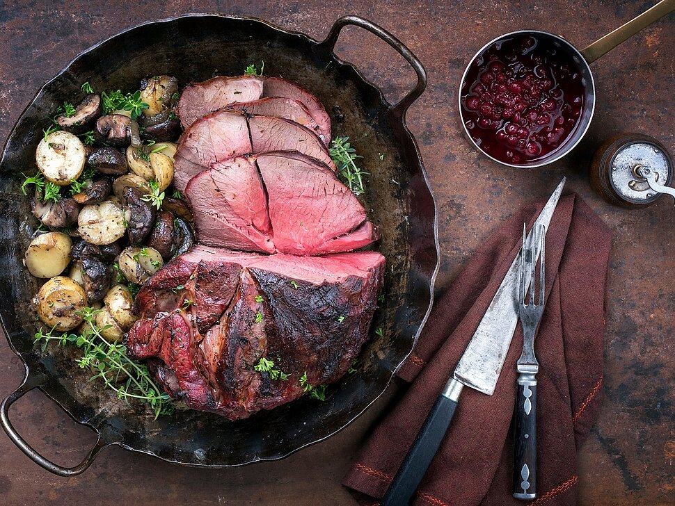 Kochtopf mit Wildbraten