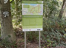 Infotafel des RVR über den Infopfad durch den Baerler Busch