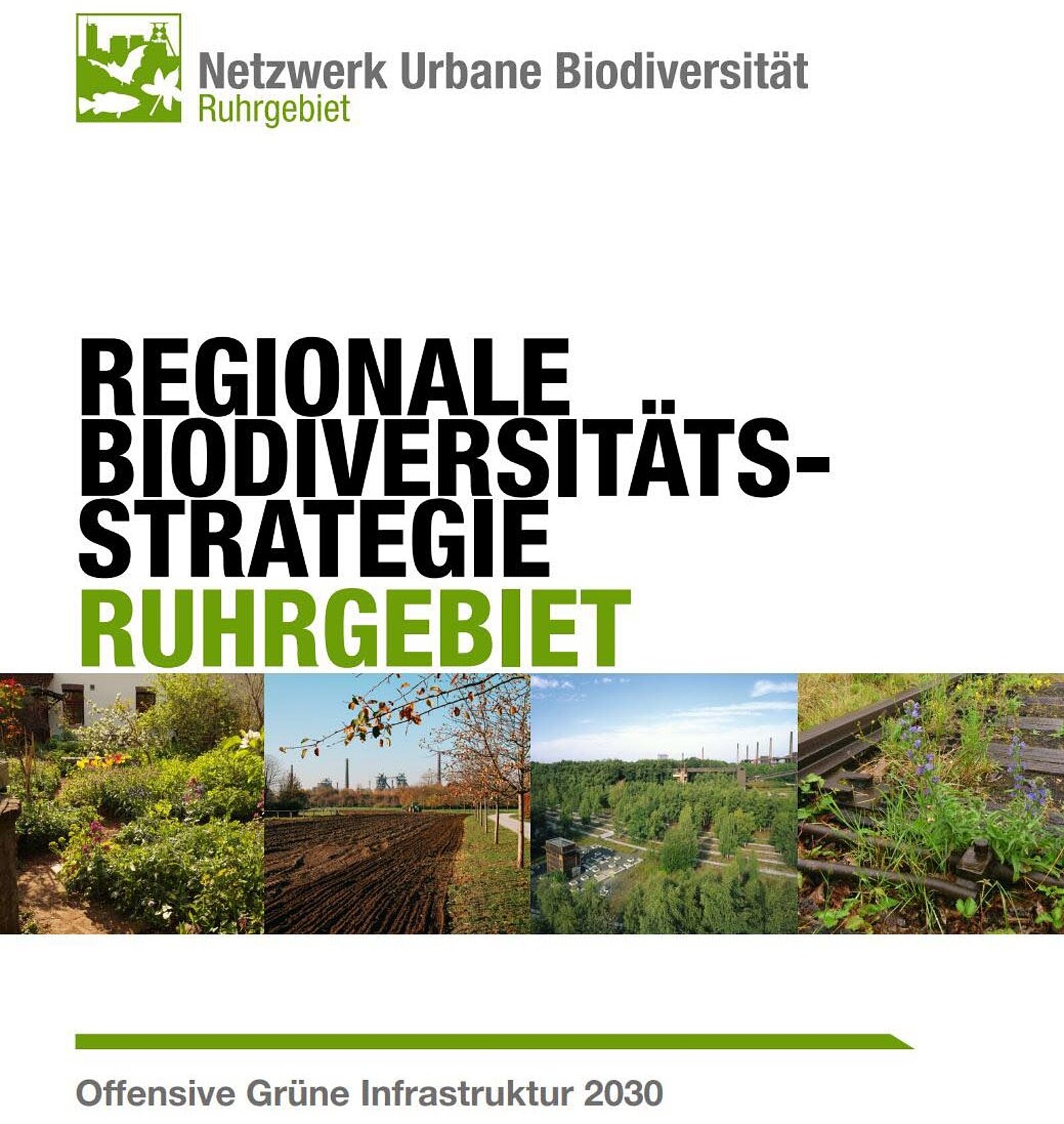 Deckblatt der regionalen Biodiversitätsstrategie für das Ruhrgebiet