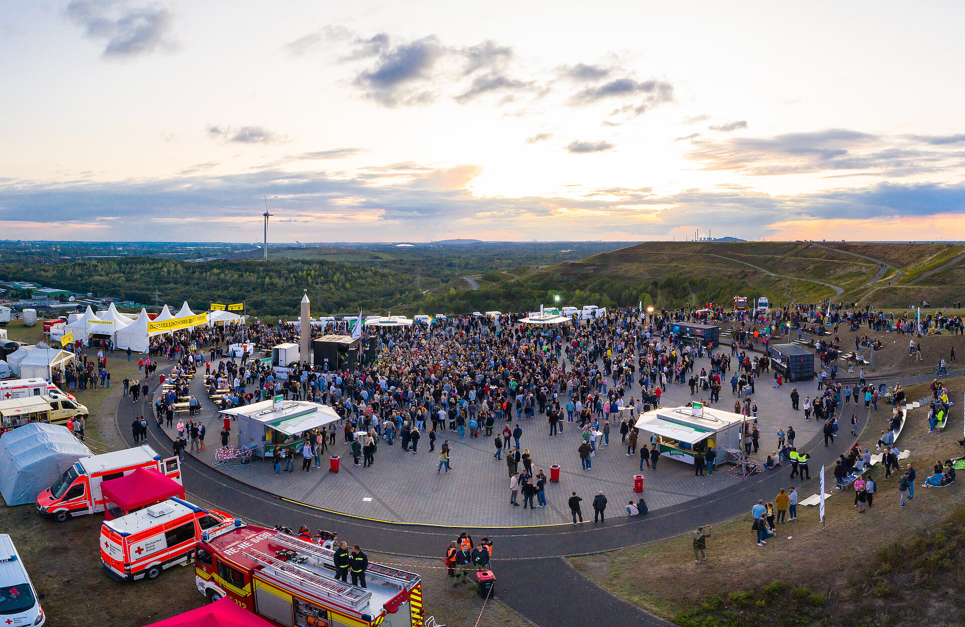 Auf der Halde Hoheward kann getanzt, gepicknickt und entspannt werden. 