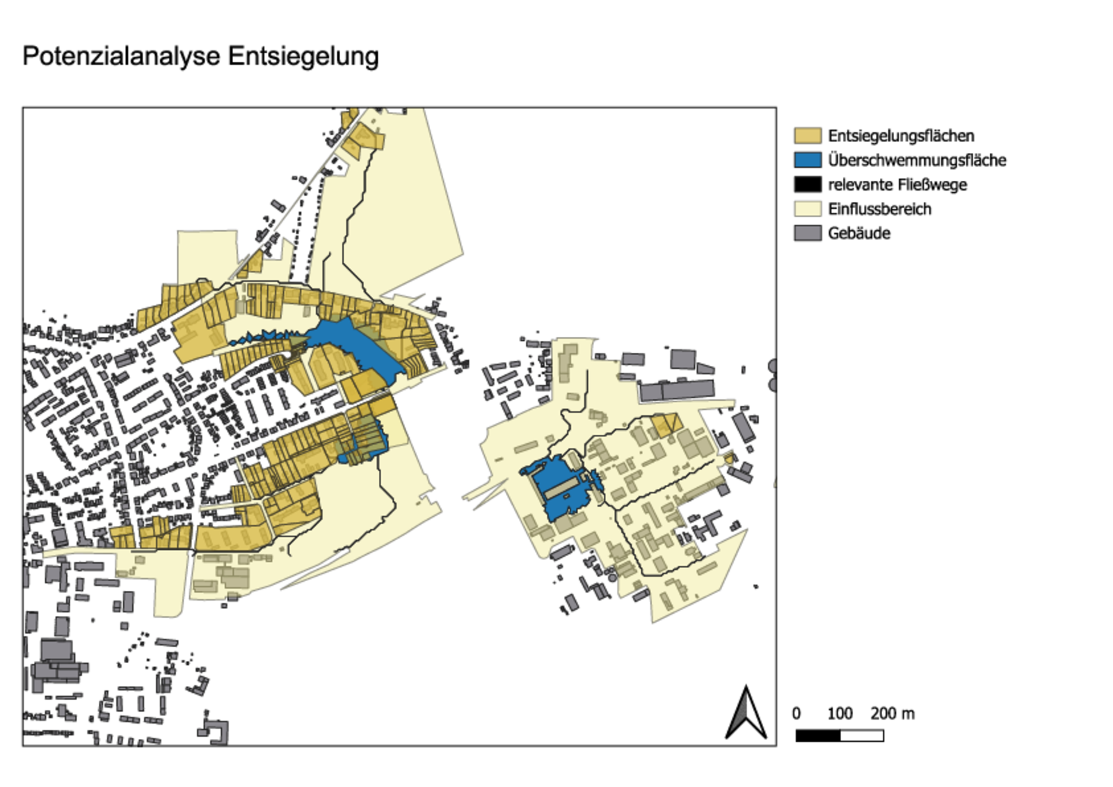 Potenzialanalyse der Entsiegelung in einem Teilstück Fröndenbergs