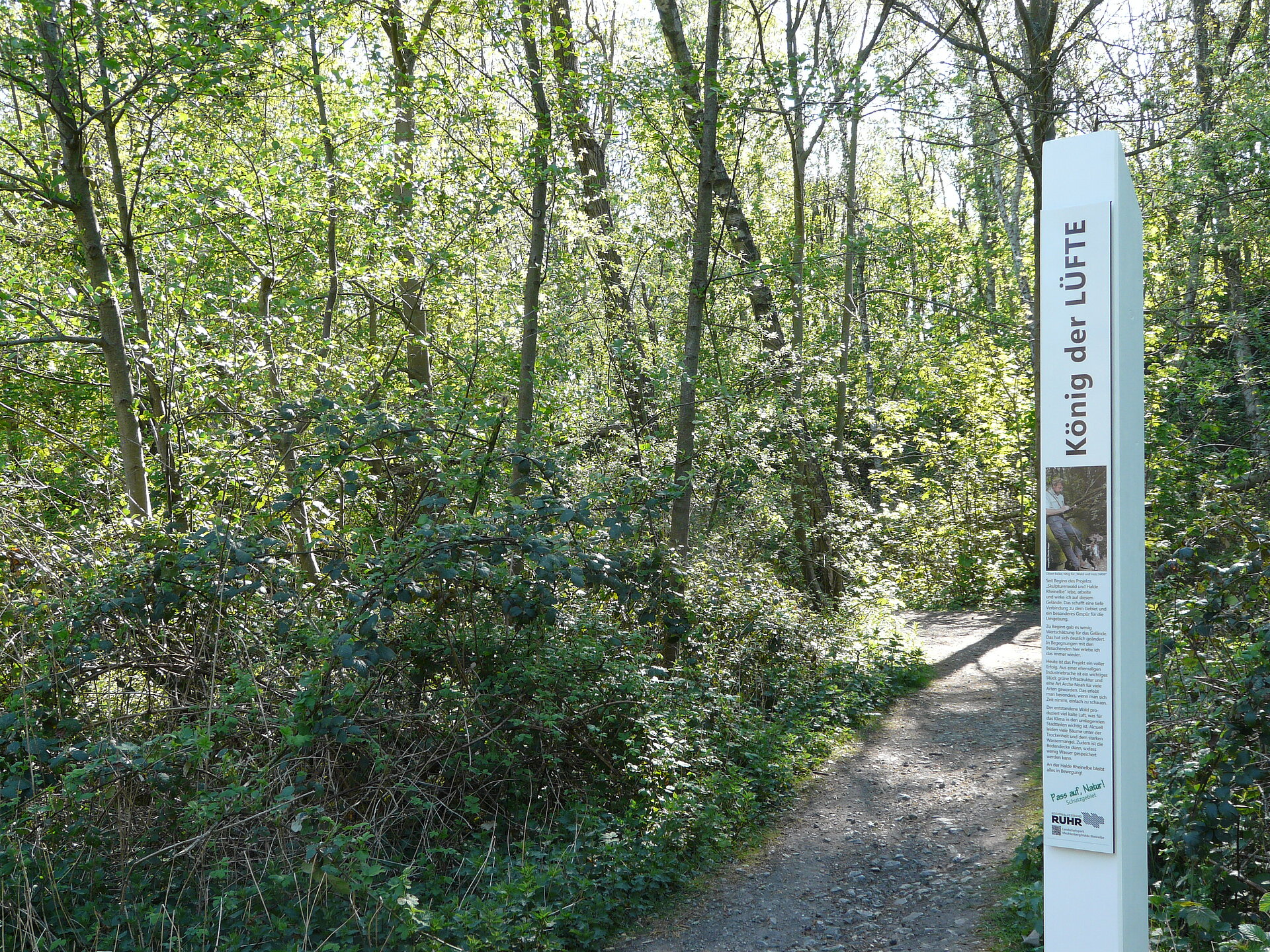 Beispiel für die Aktion "Lockposten" im Landschaftspark Mechtenberg, gestartet im April 2020.