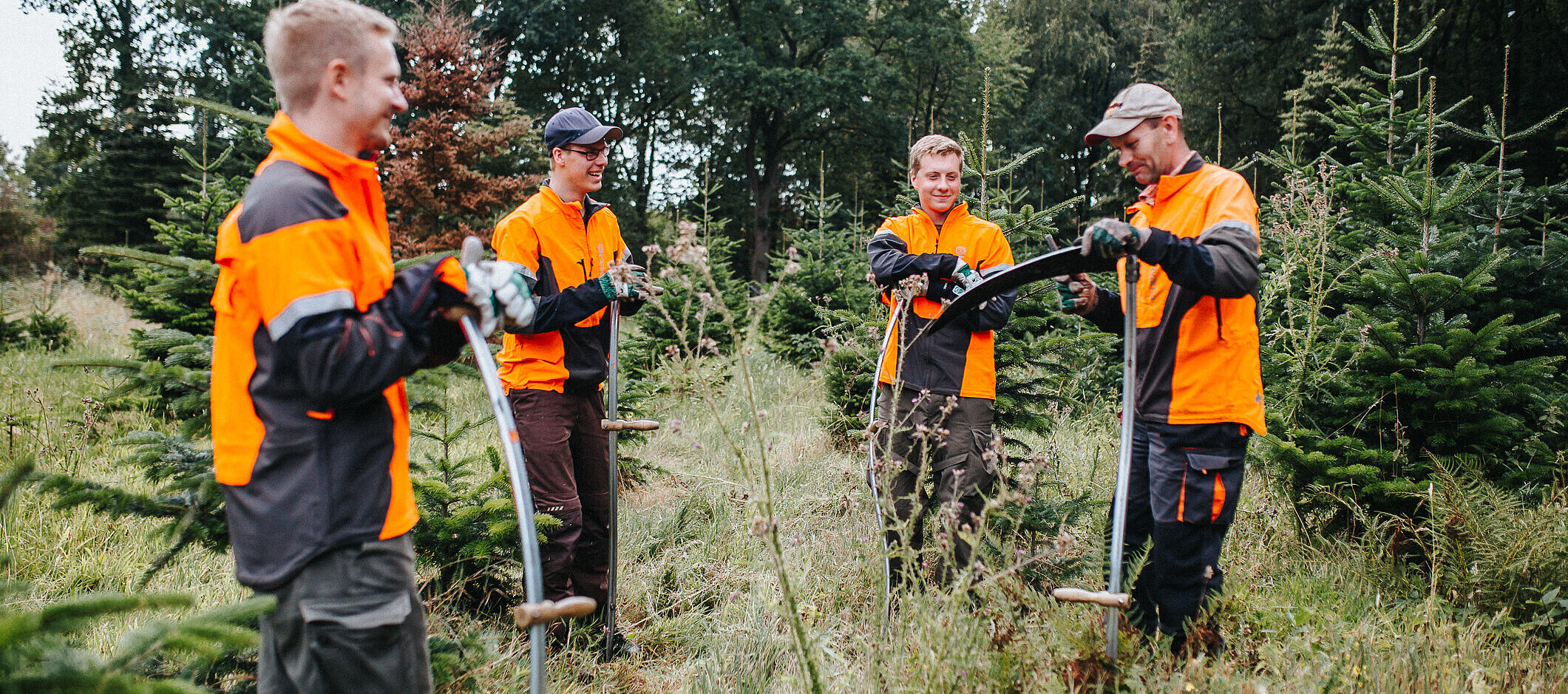 Forstwirtschaft Waldarbeiter bei der Waldpflege, 2018 Waldarbeiter bei der Waldpflege
