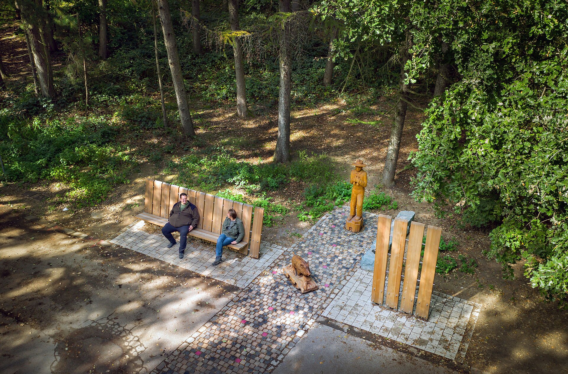 Die neue Waldpromenade in der Haard zwischen Marl und Oer-Erkenschwick.