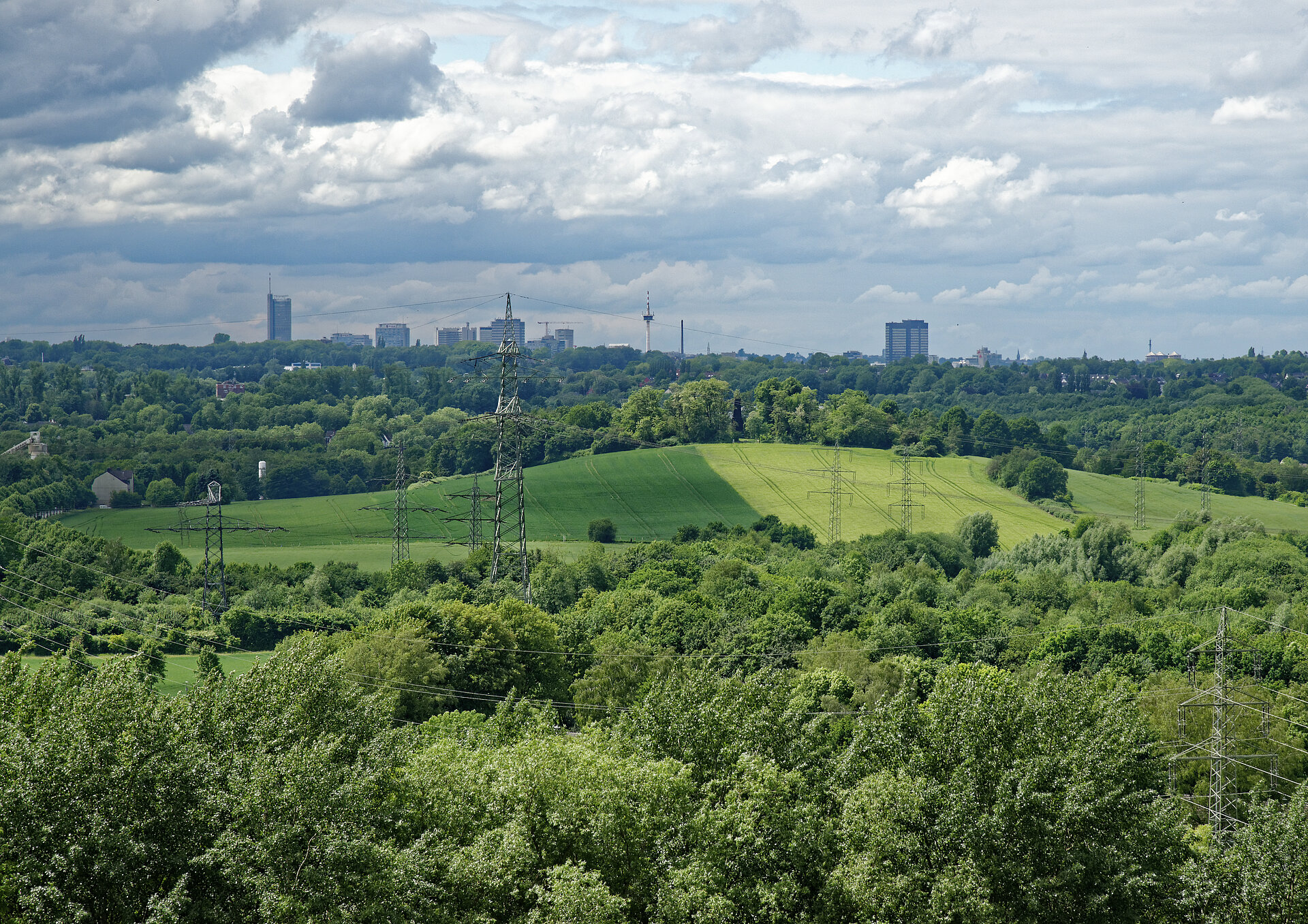 Blick über den Landschaftspark Mechtenberg, 2016.