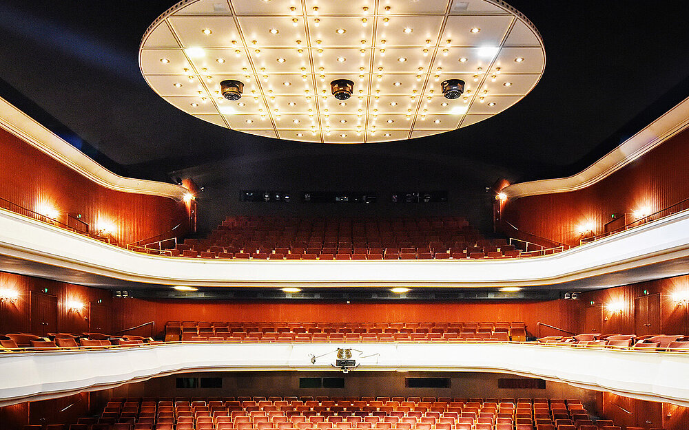 Blick in den Zuschauerraum des Theaters Hagen.