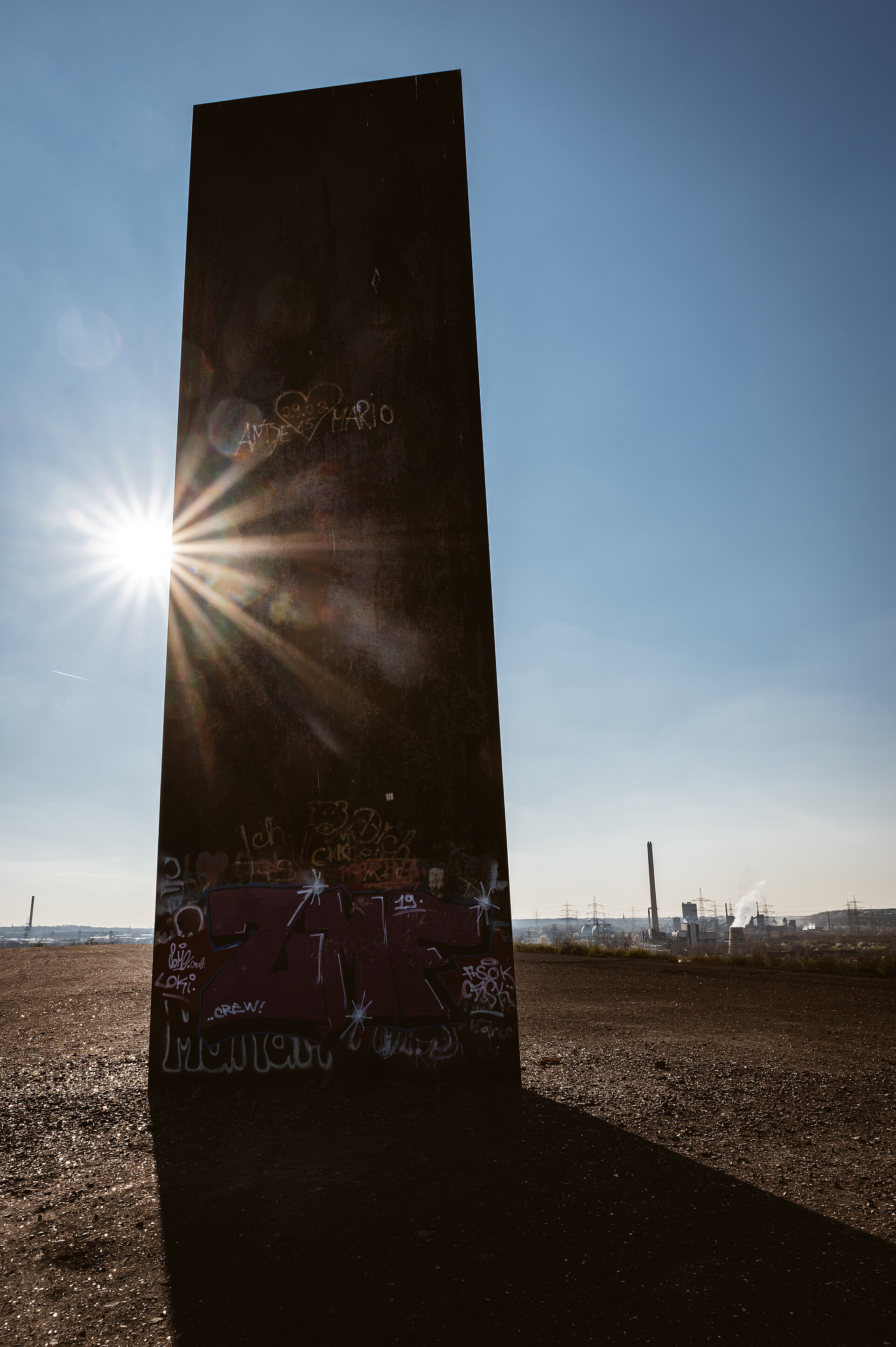 Richard Serras "Bramme für das Ruhrgebiet", Landmarke in der Region.