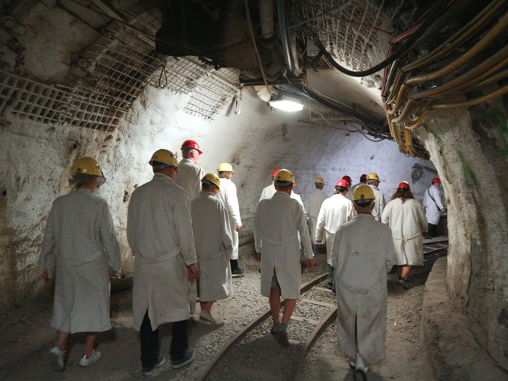 Pütt- und Panorama-Gruppe im Trainingsbergwerk Recklinghausen