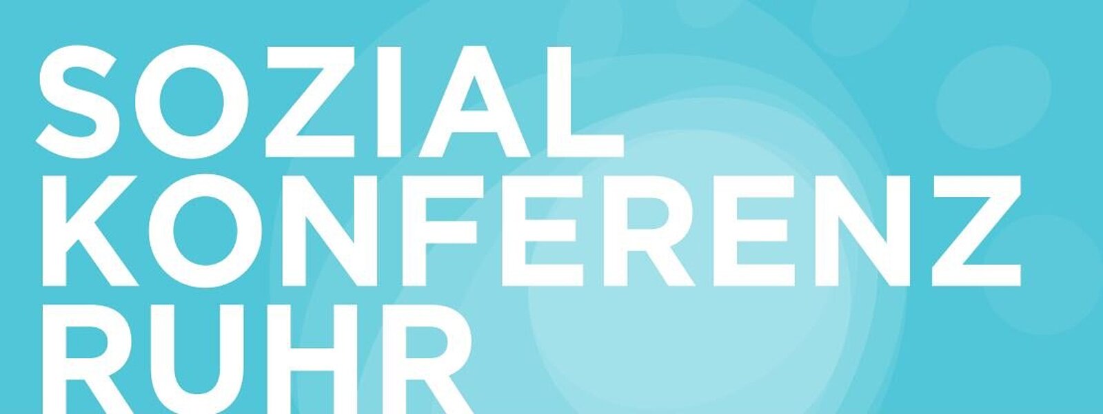 blaues Banner mit Titel Sozialkonferenz Ruhr