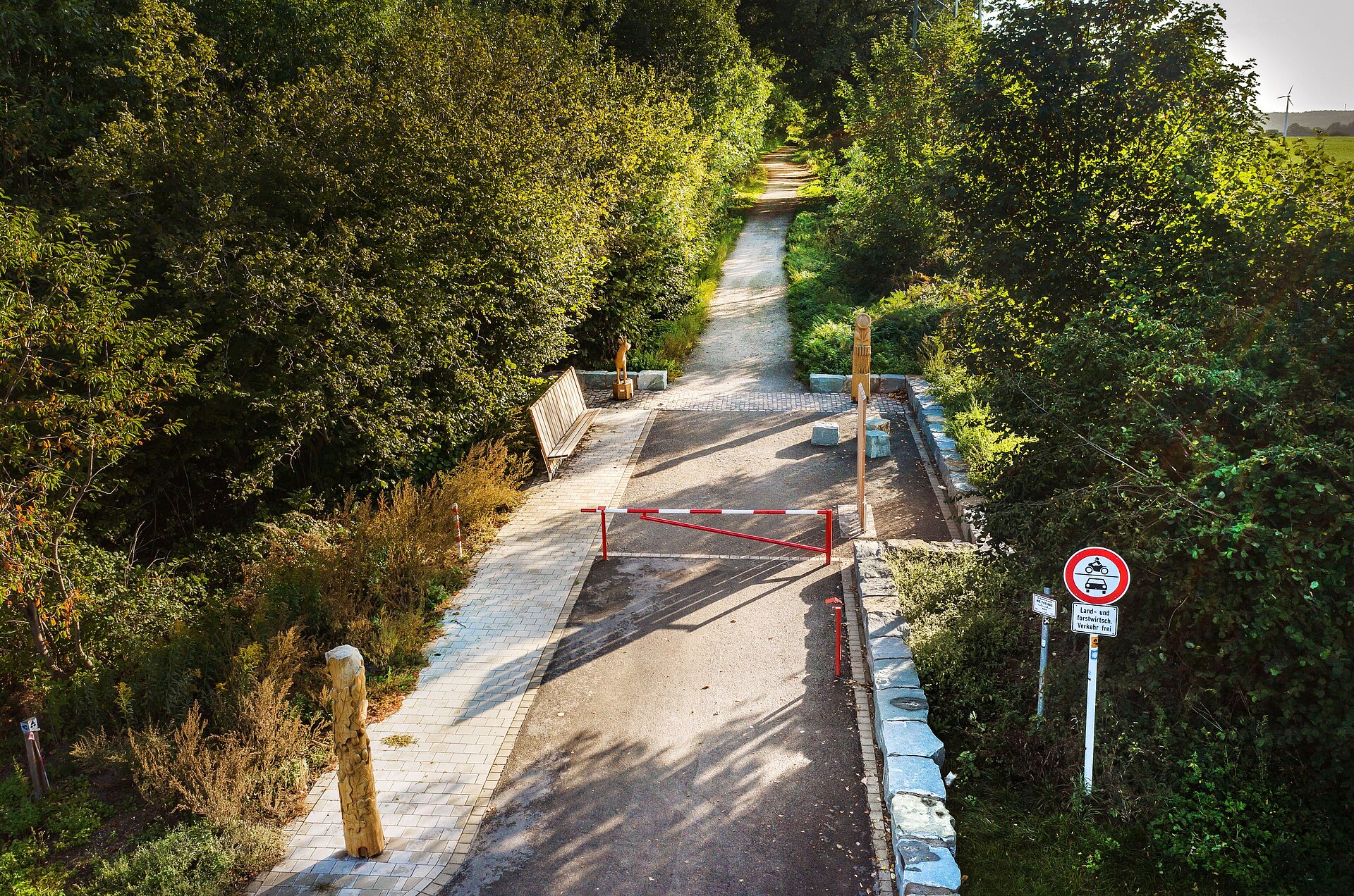 Die neue Waldpromenade in der Haard zwischen Marl und Oer-Erkenschwick.