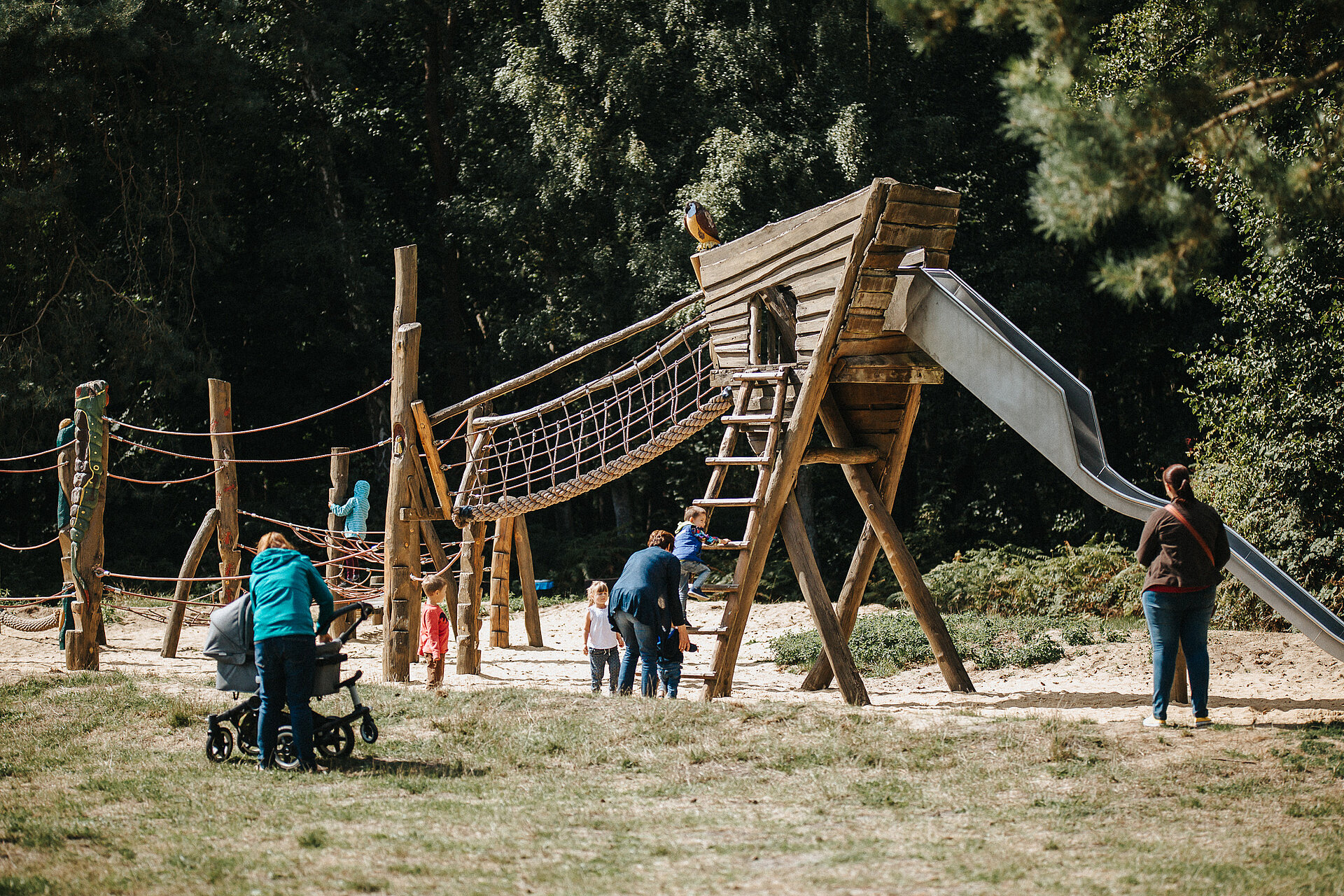 Klettergerüst am Waldspielplatz