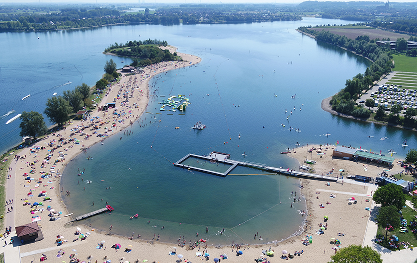 Xantener Südsee aus der Luft.