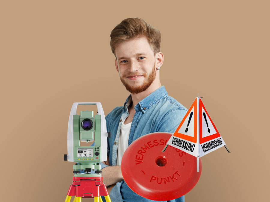 Collage - Ausbildungsberuf Vermessungstechniker*in.