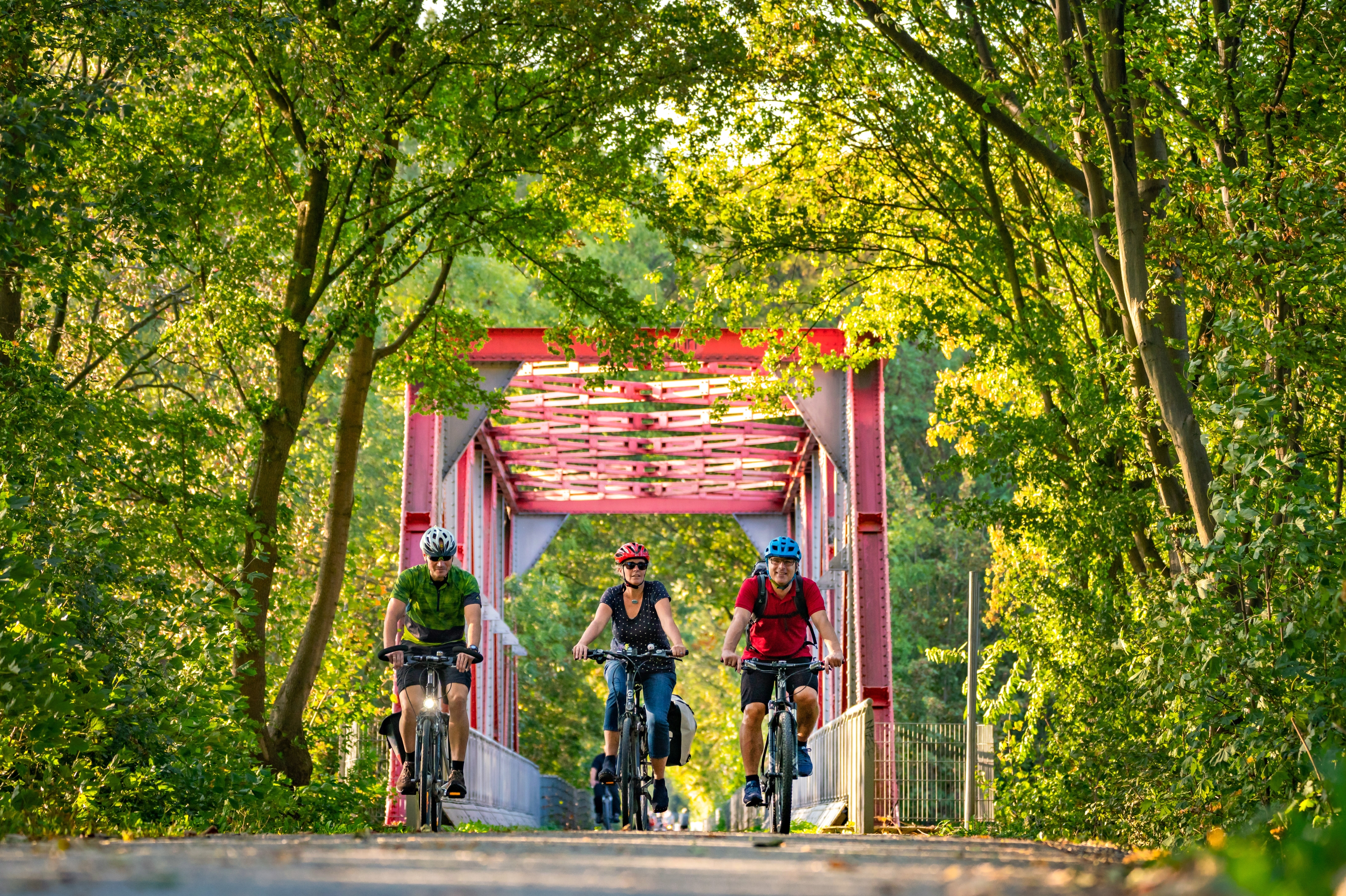 Die Erzbahntrasse - Rad- und Wanderweg über ehemalige Bahntrasse von Bochum über Herne nach Gelsenkirchen.