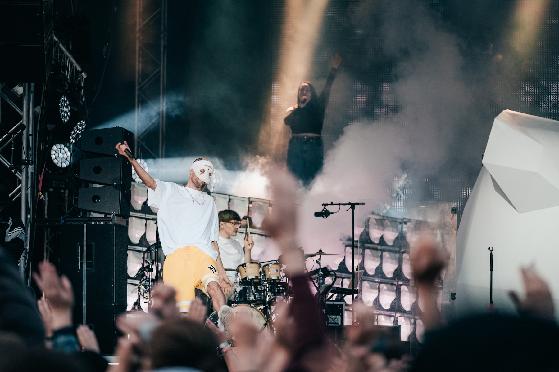 Rapper Cro bei der Eröffnung der Ruhr Games 2019 im Landschaftspark Duisburg-Nord.