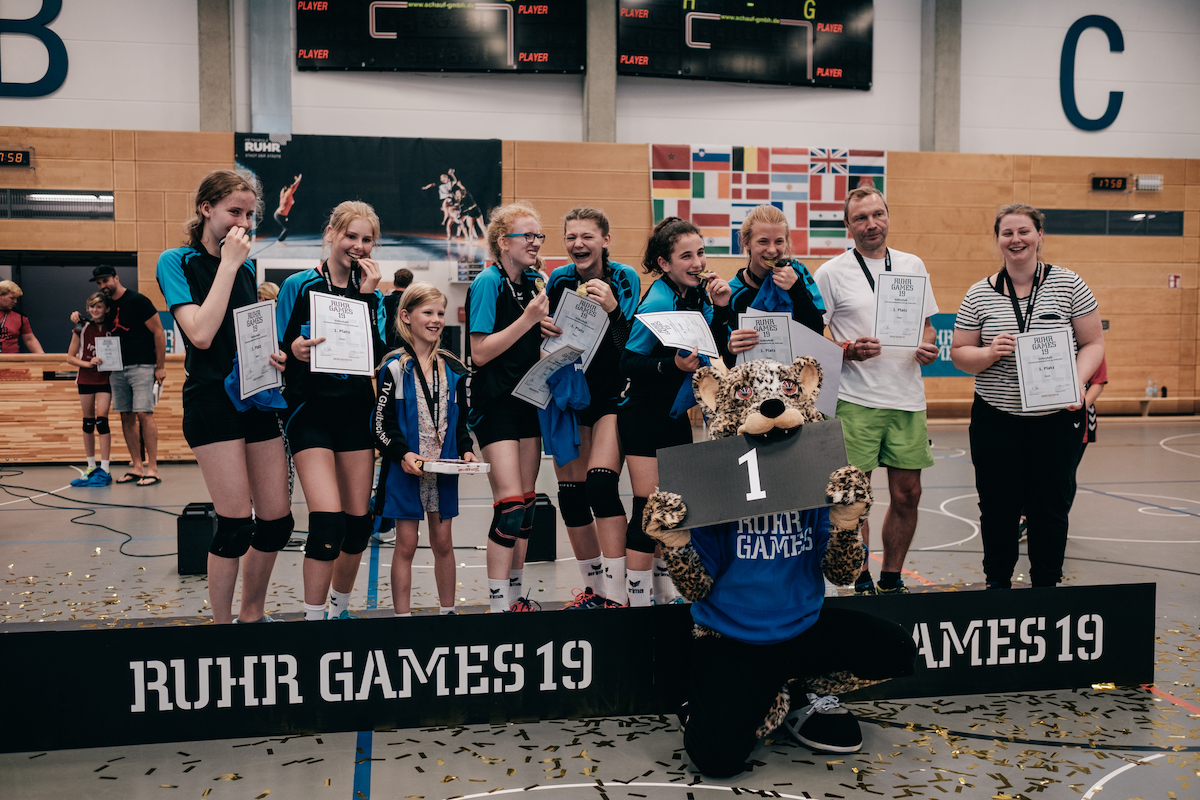 Siegerehrung bei den Ruhr Games 2019 im Landschaftspark Duisburg-Nord.