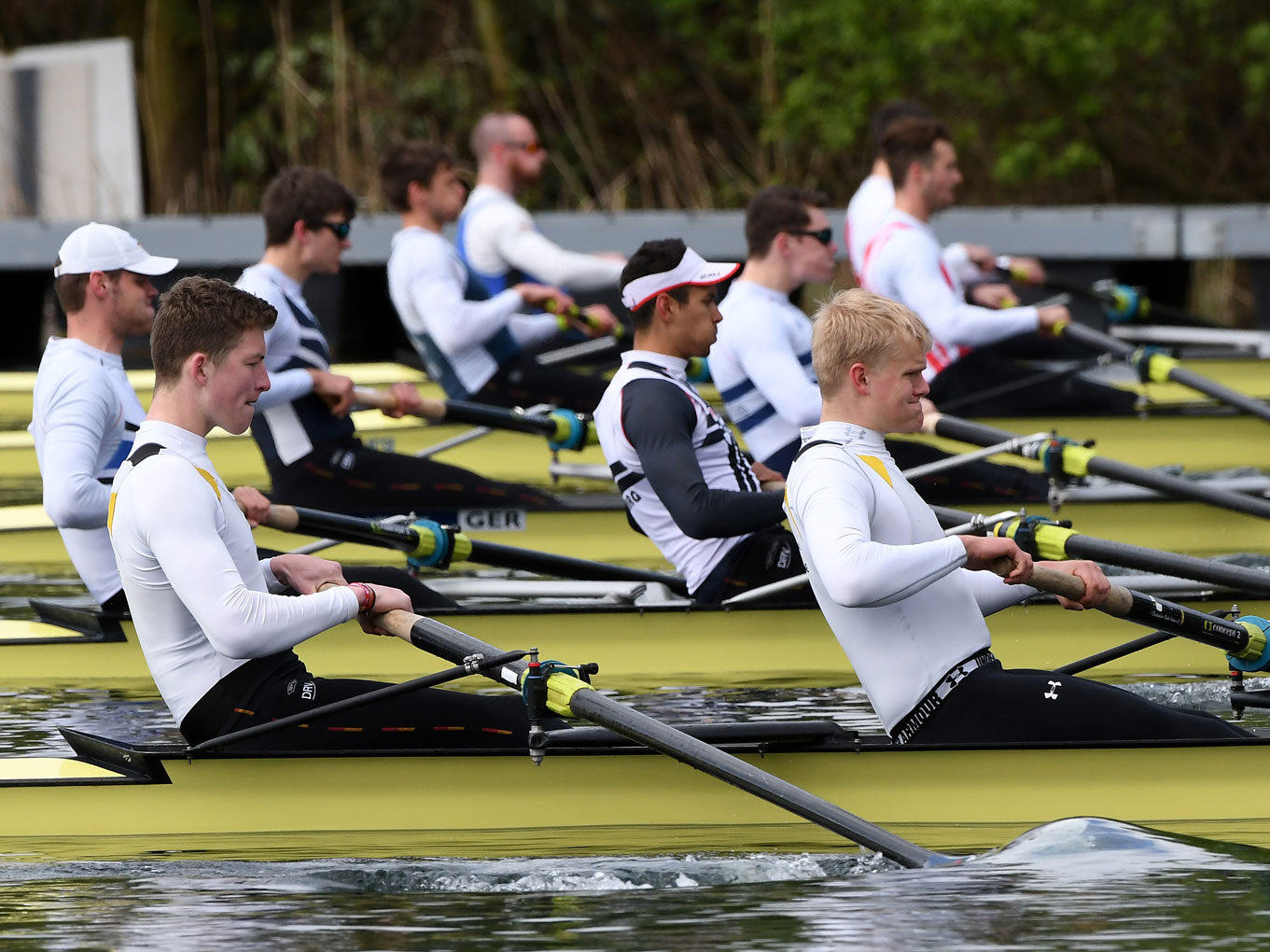 Bei den Deutschen Sprint-Meisterschaften auf der Ruhr in Essen-Kettwig kämpfen die Ruderer auf der Kurzstrecke um DM-Titel.