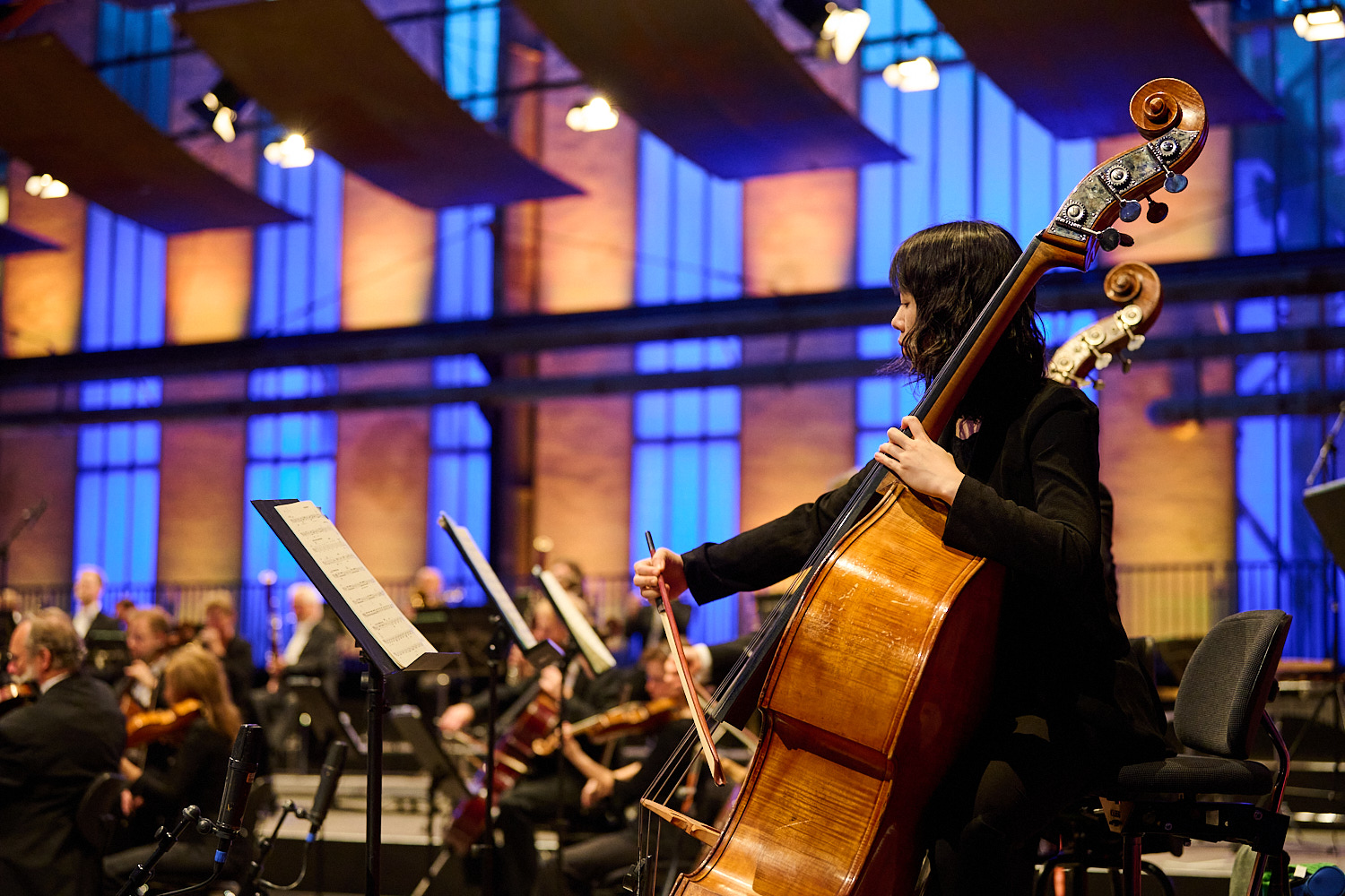 Konzert "Visionary Architects" mit den Bochumer Symphonikern und Tung-Chieh Chuang in der Jahrhunderthalle Bochum während der Ruhrtriennale 2021.