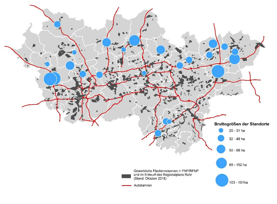 Karte Regionale Koooperationsstandorte. Abb. RVR