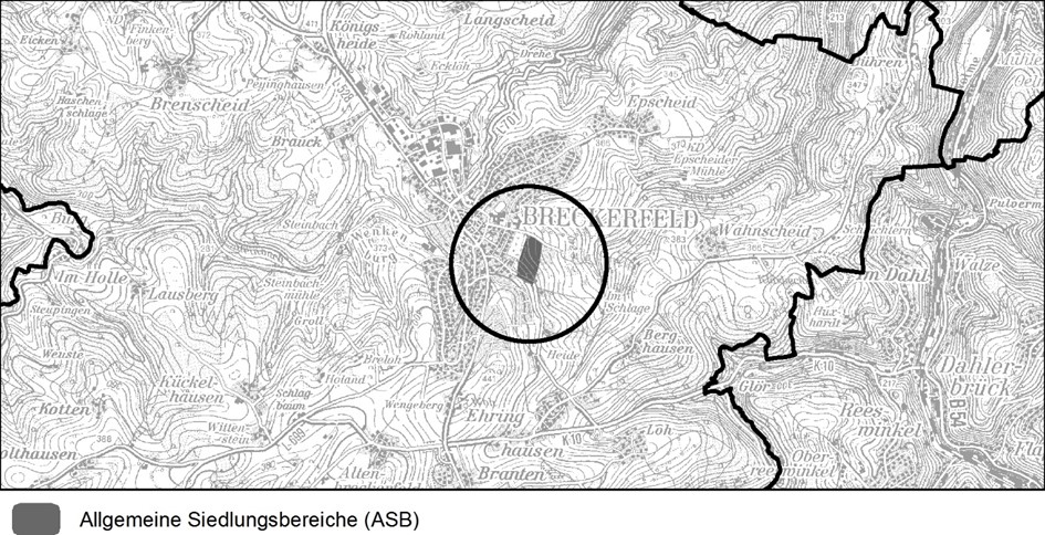 Topographische Karte Breckerfeld.