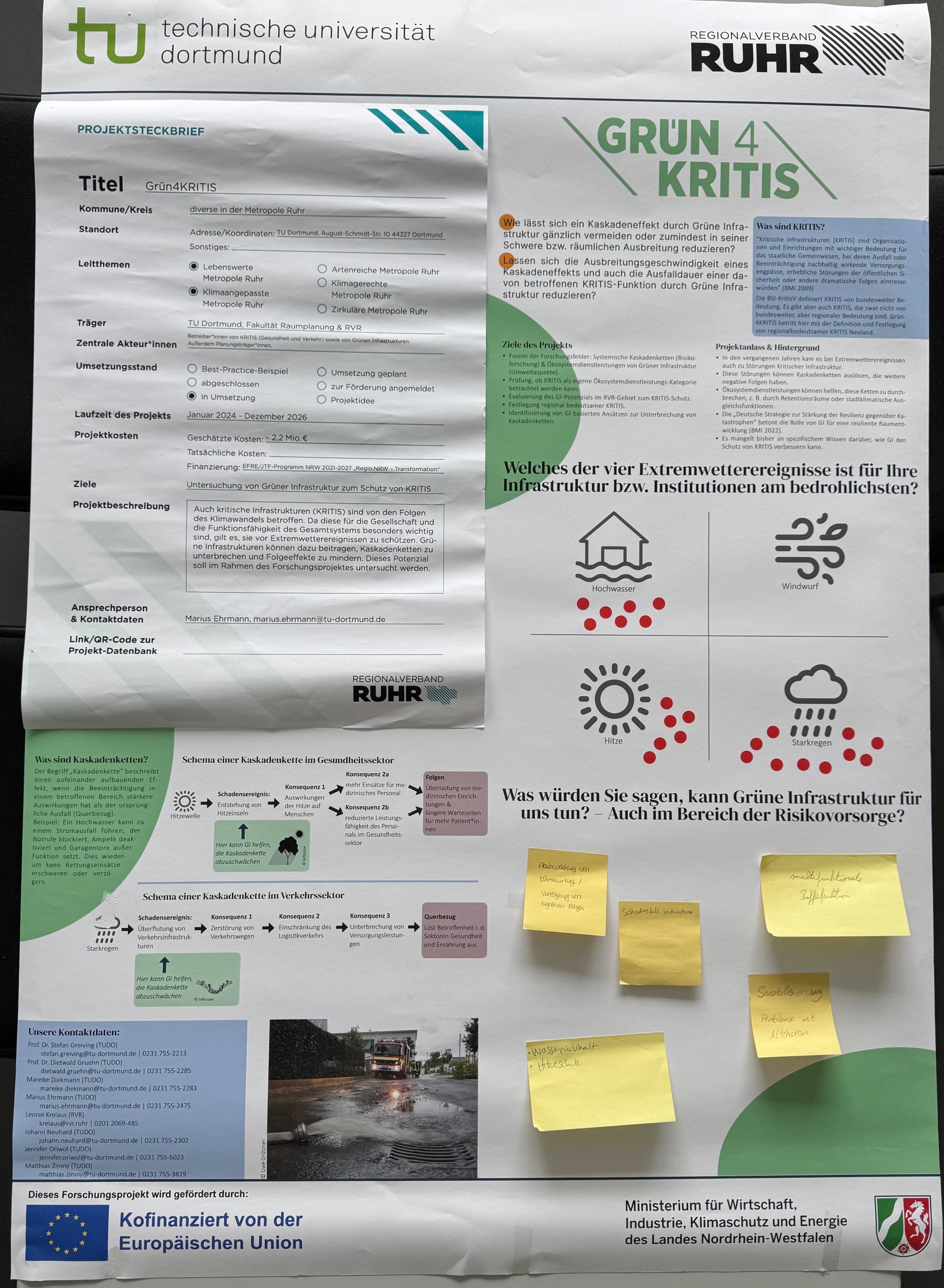 Poster Grün4KRITIS beim Netzwerktag Grüne Infrastruktur