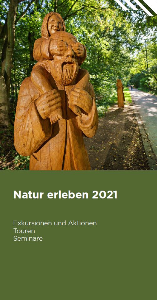 Titelblatt Broschüre Natur erleben, 2021.