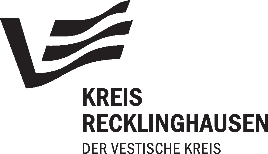 Das Logo des Kreis Recklinghausen in s/w