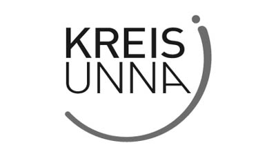 Logo des Kreis Unna mit Schiftzug in s/w