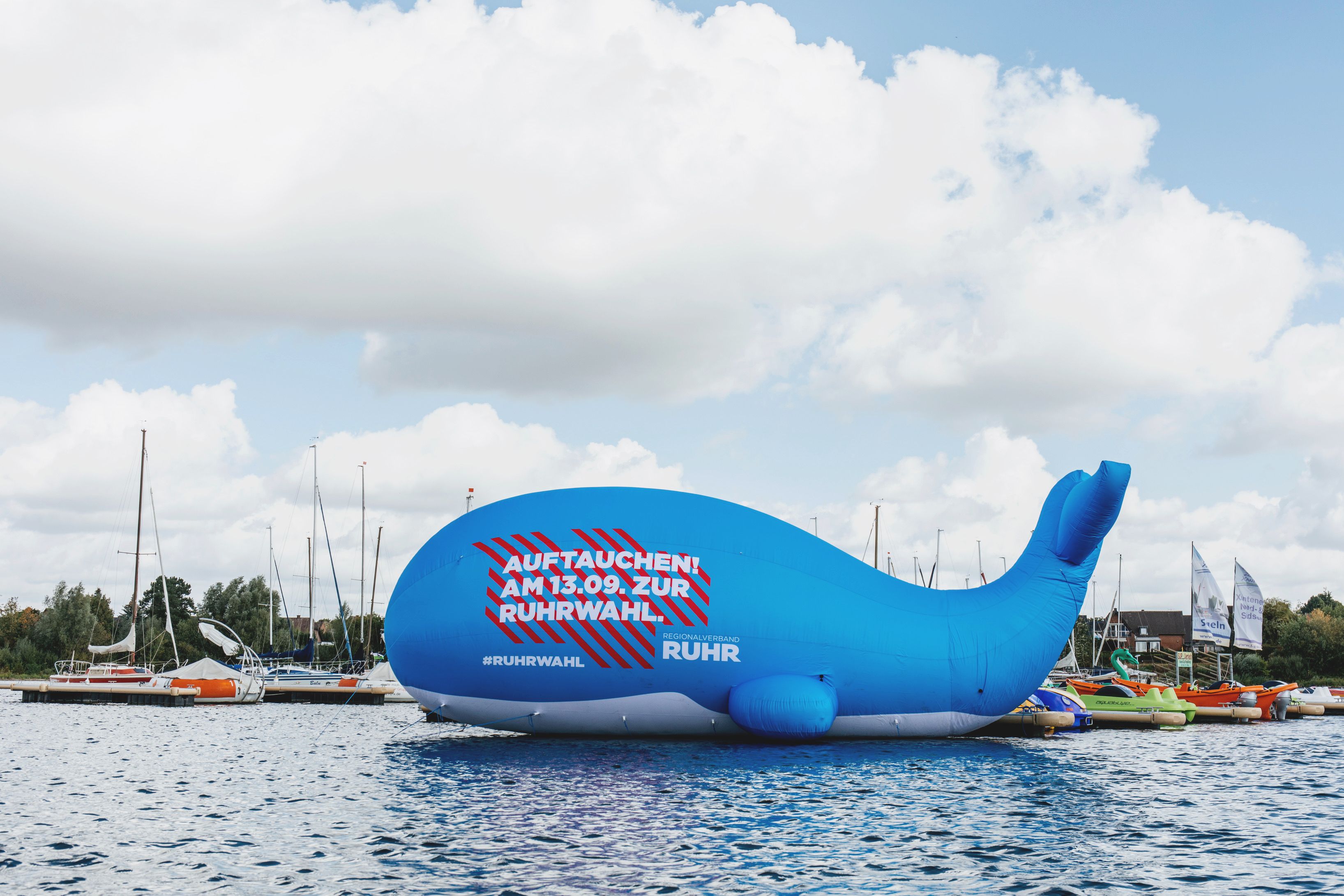 Der Ruhrwal auf der Xantener Südsee am 22. August 2020.