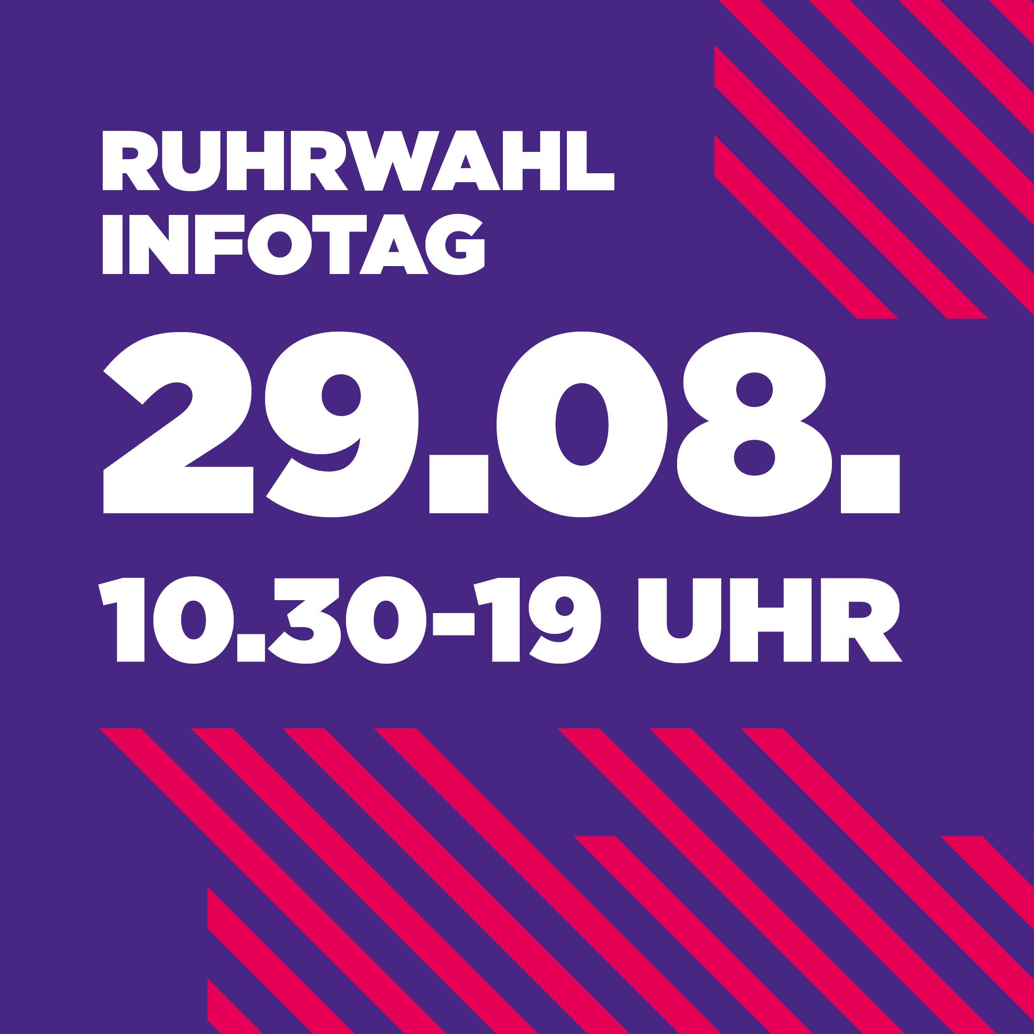 Label zum Aktionstag am 29. August für die Ruhrwahl am 13. September 2020.