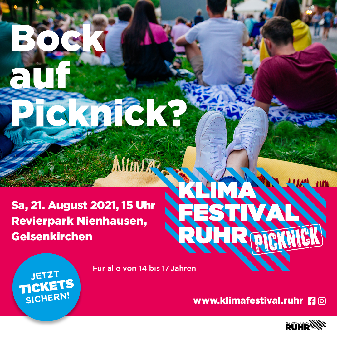 Klima Festival Ruhr: RVR veranstaltet Picknick für Jugendliche im Revierpark Nienhausen