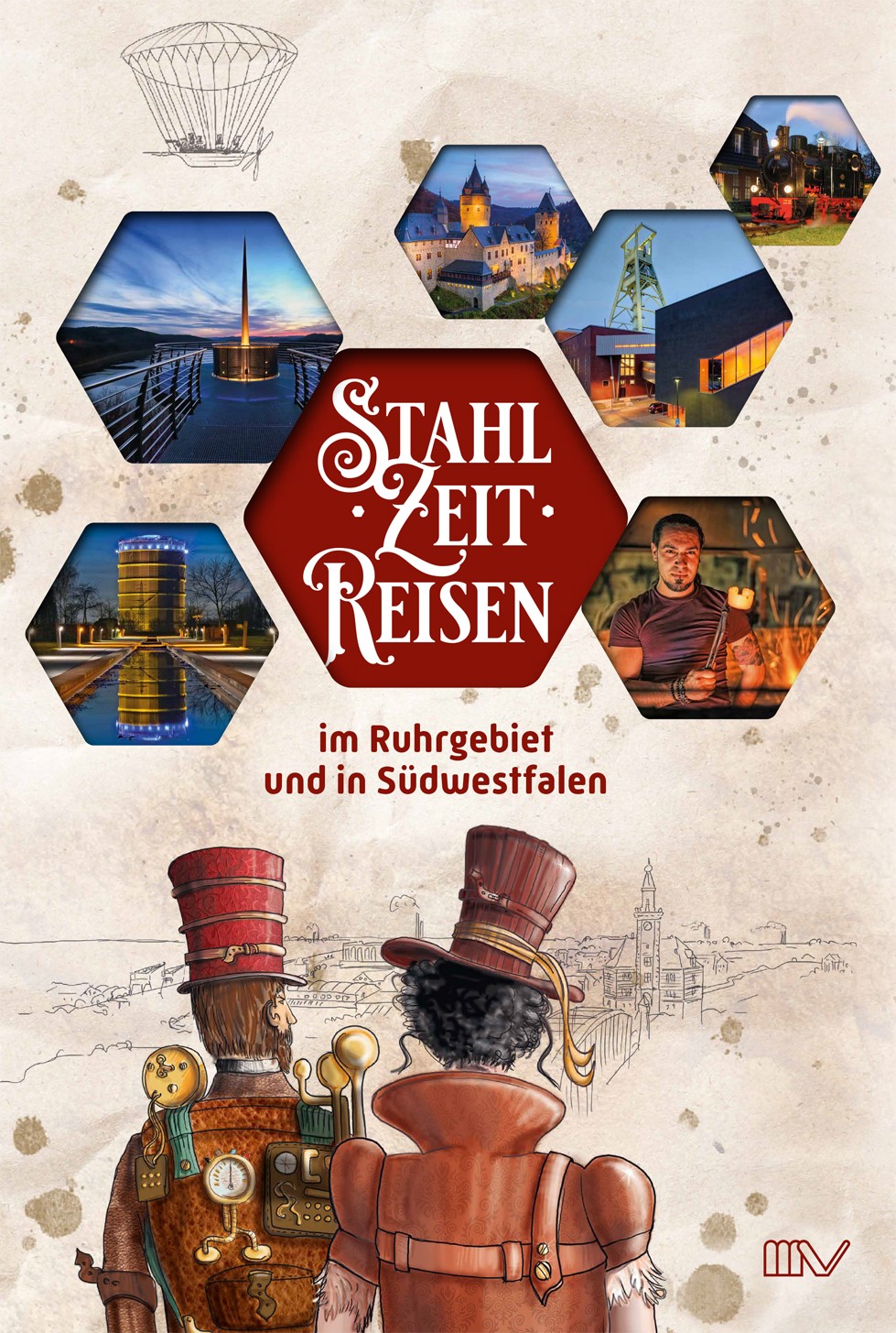 DAs Cover zeigt bekannte Orte der Region wie eine Zeche oder das Gasometer.