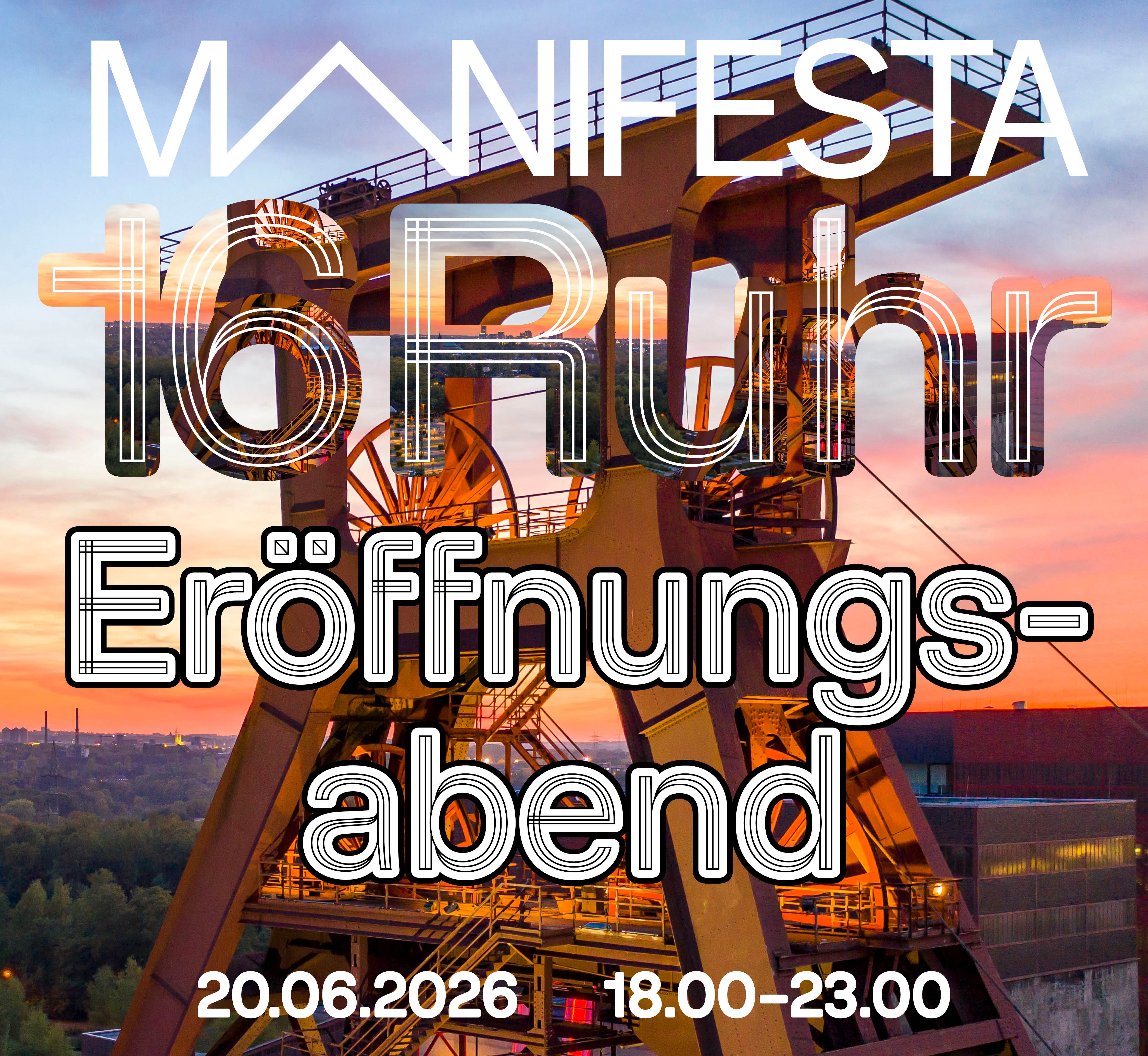 Manifesta Eröffnungsabend Die Manifesta 16 Ruhr startet am 20. Juni mit der Eröffnungsfeier auf dem Welterbe Zollverein in Essen