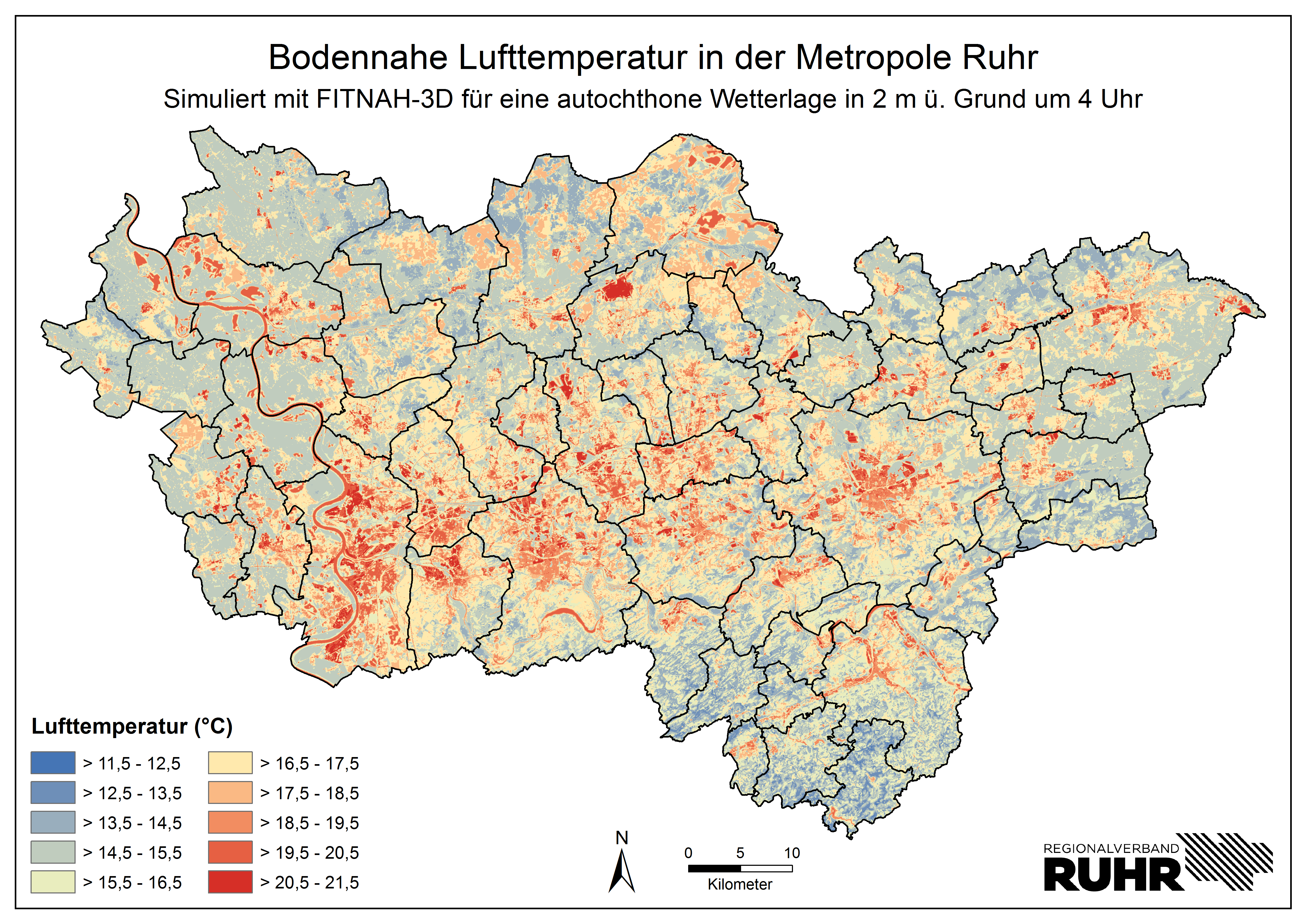 Grafik: Bodennahe Lufttemperatur